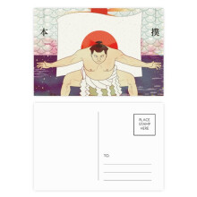 Mount  Japanese Ukiyo-e Sumo Postcard Set Birthday Mailing Thanks Greeting Card