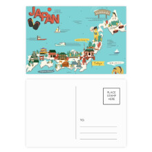 Traditional Japanese Landshape Map Postcard Set Birthday Mailing Thanks Greeting Card