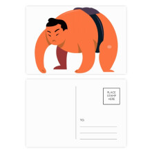 Traditional Japanese Sumo Wresting Postcard Set Birthday Mailing Thanks Greeting Card