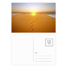 Footprint Sunset Silk Road Camel Desert Postcard Set Birthday Mailing Thanks Greeting Card