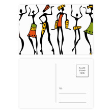 Pritive Africa Aboriginal Black Dance Totems Postcard Set Birthday Mailing Thanks Greeting Card