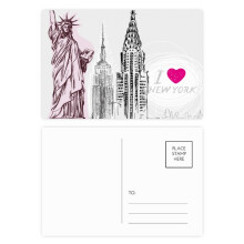 I Love New York America Country City Postcard Set Birthday Mailing Thanks Greeting Card