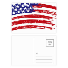 Stars And Stripes Bend America Country Flag Postcard Set Birthday Mailing Thanks Greeting Card