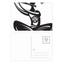Flute Celebrate Outline Mexico Mexican Postcard Set Birthday Mailing Thanks Greeting Card