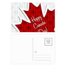 Happy Canada Day 4th Of July Maple Texture Postcard Set Birthday Mailing Thanks Greeting Card