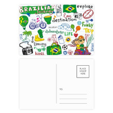 Adventure Life Brazil Journey Brazil Postcard Set Birthday Mailing Thanks Greeting Card