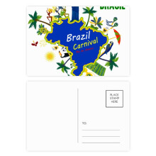 Mount Corcovado Brazil Maps Brazil Carnival Postcard Set Birthday Mailing Thanks Greeting Card