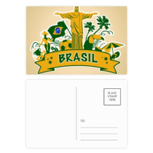 Soccer Mount Corcovado Parrot Brazil Postcard Set Birthday Mailing Thanks Greeting Card