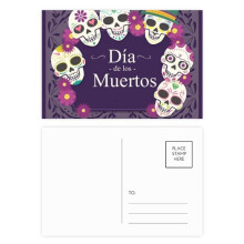 l The Day Of The Dead Illustration Postcard Set Birthday Mailing Thanks Greeting Card