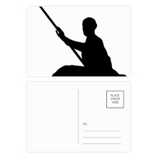 Shaolin Stick Chinese Monk Soldier Culture Postcard Set Birthday Mailing Thanks Greeting Card