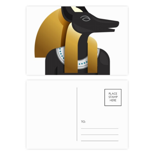 Ancient Egypt  Anubis Art Pattern Postcard Set Birthday Mailing Thanks Greeting Card