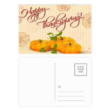 Pumkin Happy Thanksgiving Day Pattern Postcard Set Birthday Mailing Thanks Greeting Card