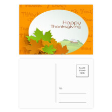 Happy Thanksgiving Day Cartoon Pattern Postcard Set Birthday Mailing Thanks Greeting Card