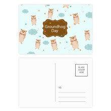 Canada and US Flavor Groundhog Day Postcard Set Birthday Mailing Thanks Greeting Card