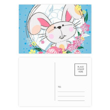 Happy Easter Festival Cute Bunny Postcard Set Birthday Mailing Thanks Greeting Card