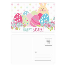 Happy Easter Festival Colored Egg Postcard Set Birthday Mailing Thanks Greeting Card