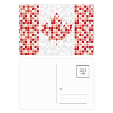 Canada National Flag Maple Mosaic Postcard Set Birthday Mailing Thanks Greeting Card