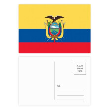 Ecuador National Flag South America Country Postcard Set Birthday Mailing Thanks Greeting Card