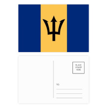 Barbados National Flag North America Country Postcard Set Birthday Mailing Thanks Greeting Card
