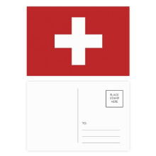 switzerland national flag eu country postcard set birthday mailing thanks greeting card