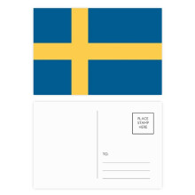 sweden national flag eu country postcard set birthday mailing thanks greeting card