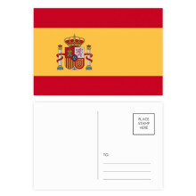spain national flag eu country postcard set birthday mailing thanks greeting card