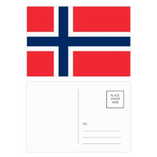 norway national flag eu country postcard set birthday mailing thanks greeting card