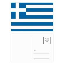 greece national flag eu country postcard set birthday mailing thanks greeting card