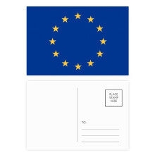 eu national flag eu country postcard set birthday mailing thanks greeting card