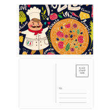 Cook Pizza Italy Tomato Foods Postcard Set Birthday Mailing Thanks Greeting Card