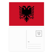 albania national flag eu country postcard set birthday mailing thanks greeting card