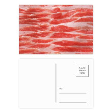 Pork Mutton Fat Meat Food Texture Postcard Set Birthday Mailing Thanks Greeting Card