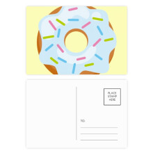 Blue Dessert Sweet Food Postcard Set Birthday Mailing Thanks Greeting Card