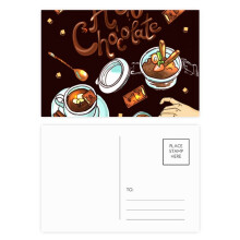hot chote desserts drink france postcard set birthday mailing thanks greeting card