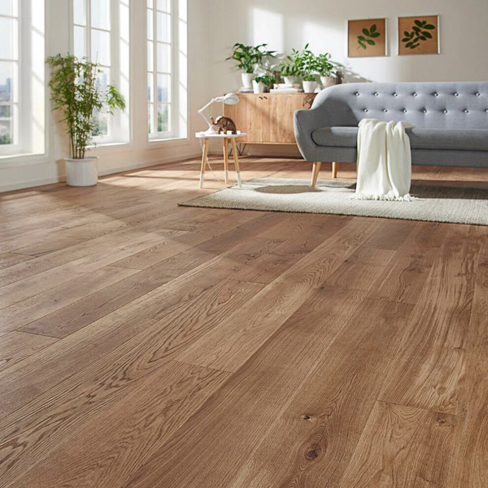 Garden Sanctuary 36pcs Self-Adhesive PVC Flooring Planks, Natural