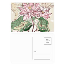 Lotus Flower Lotus Root Watercolor Postcard Set Birthday Mailing Thanks Greeting Card