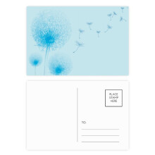 Blue Flower Dandelion Postcard Set Birthday Mailing Thanks Greeting Card