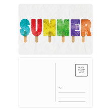 Summer English Word Popsicles Ice Postcard Set Birthday Mailing Thanks Greeting Card
