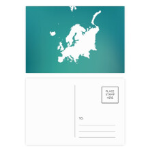 eu continent outline outline map postcard set birthday mailing thanks greeting card