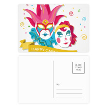 Double Head Happy Carnival Of Venice Postcard Set Birthday Mailing Thanks Greeting Card