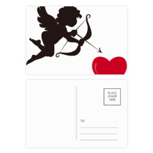 Cupid Angel Red Heart Pattern Postcard Set Birthday Mailing Thanks Greeting Card