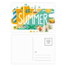 Summer Season Illustration Postcard Set Birthday Mailing Thanks Greeting Card