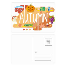 Autumn Season Illustration Postcard Set Birthday Mailing Thanks Greeting Card