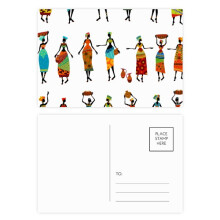 Women LadyTotems African Dresses Postcard Set Birthday Mailing Thanks Greeting Card