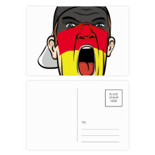 Germany Flag Makeup Head Screang Cap Postcard Set Birthday Mailing Thanks Greeting Card