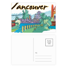 Canada Flavor Vancouver Landmark Picture Postcard Set Birthday Mailing Thanks Greeting Card
