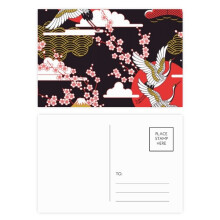 japan cranes cloud sun postcard set birthday mailing thanks greeting card