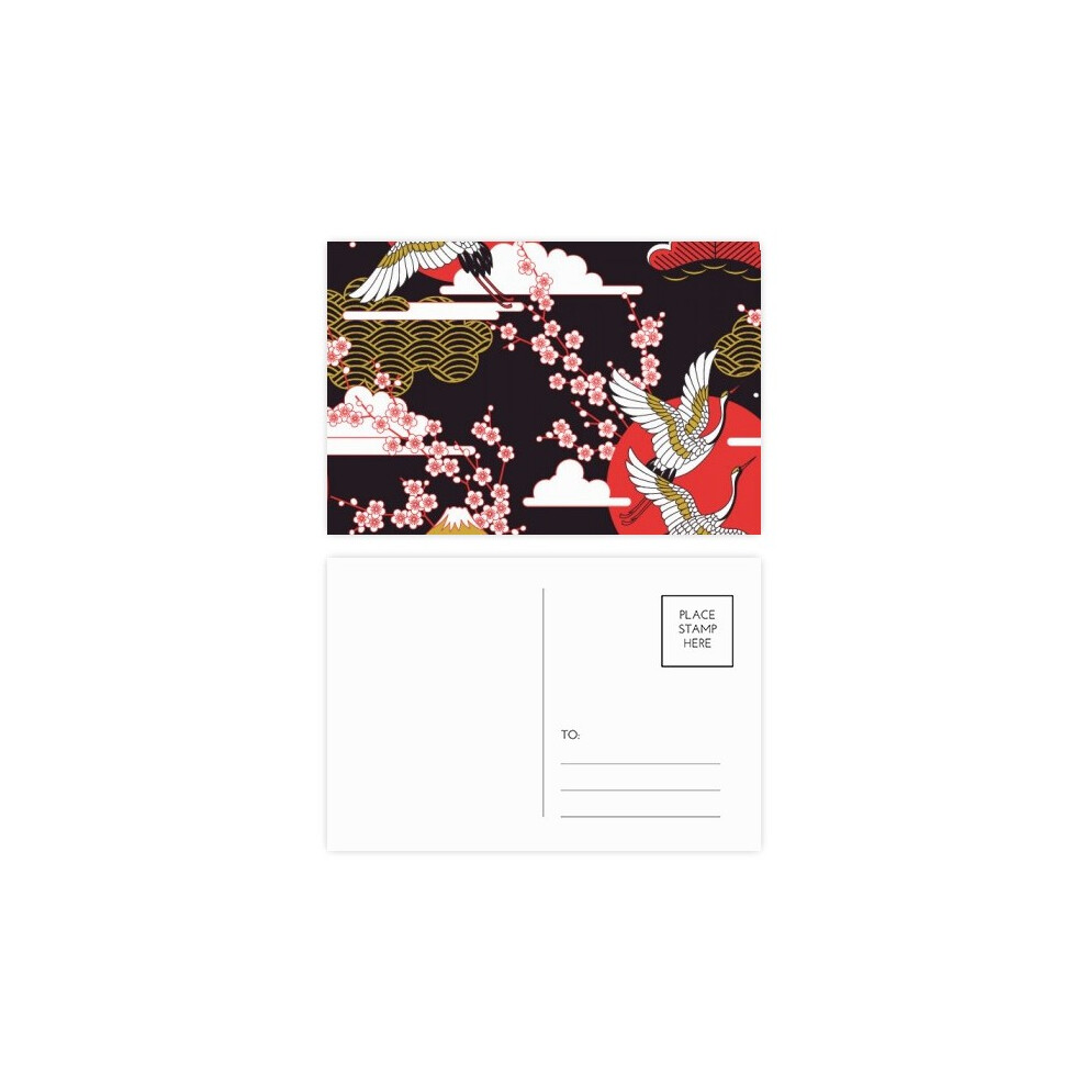 japan cranes   cloud sun postcard set birthday mailing thanks greeting card-image-OPC-PFJMCV8-NEW