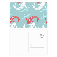 Carp Waves Japan Totem Postcard Set Birthday Mailing Thanks Greeting Card