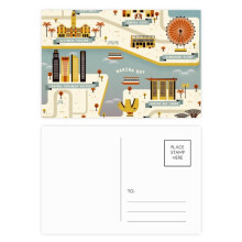 Vintage Singapore Landmark Postcard Set Birthday Mailing Thanks Greeting Card
